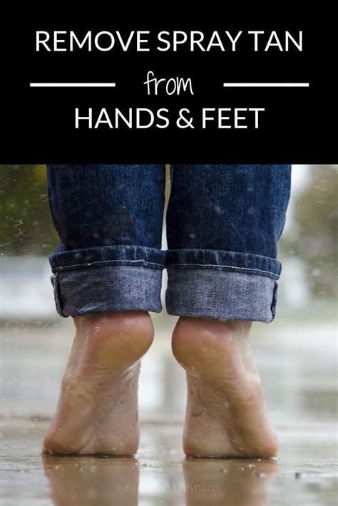 remove spray tan from hands